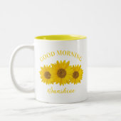 Goedemorgen Zonneschijn Zonnebloem Koffie Mok (Links)