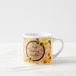 Goedemorgen Zonneschijn Zonnebloem Ontbijt Koffie Espresso Kop