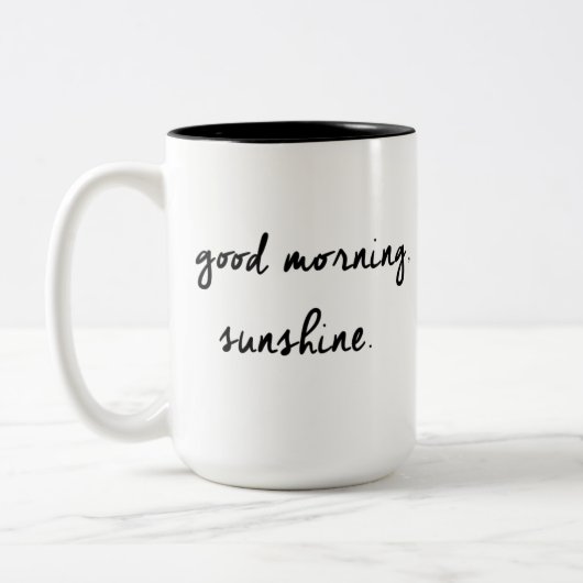 Goedemorgen, zonneschijn zwart-wit Mok (Links)