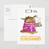 Goedemorgen, zonnige uil briefkaart (Voorkant / Achterkant)