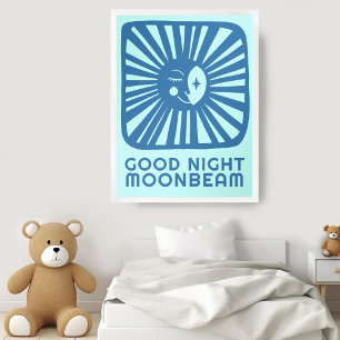 Goedenacht Moonbeam Schattige Moon Nursery Room Ar Poster