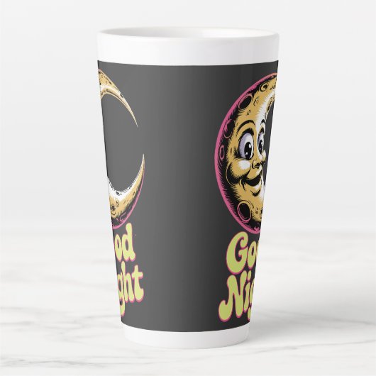 Goedenacht Retro Moon Latte Mok (Voorkant)
