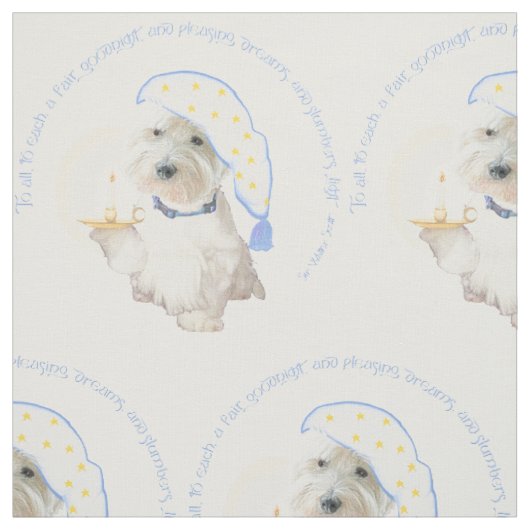 Goedenacht Westie Stof (Swatch)
