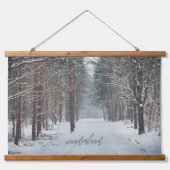 Goedenavond sneeuwval hangend wandkleed (Voorkant 2)