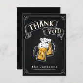 Goedendag voor de borst en de bier Dank u Kaart (Voorkant / Achterkant)