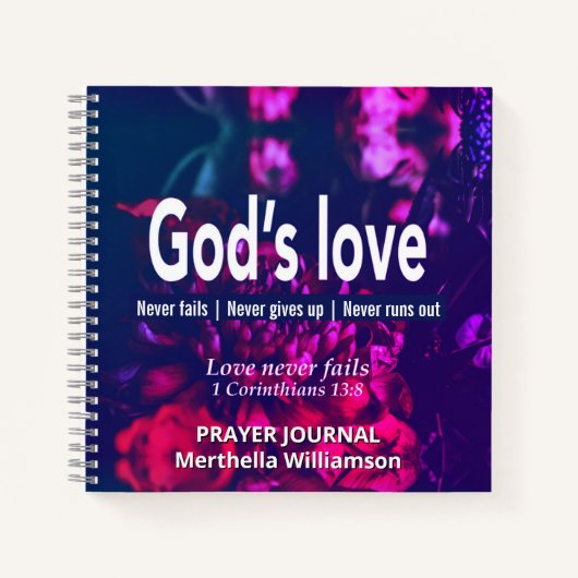 GOEDEREN LOVE AANGEPASTE Floral Prayer Journal Notitieboek (Voorkant)