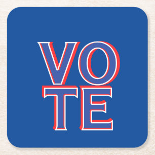 goederen voor politieke campagnes vierkante kartonnen onderzetter