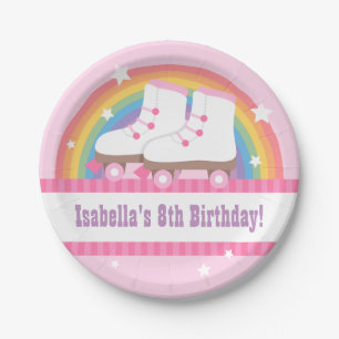 Goederenleveringen voor regenboogrollen papieren bordje