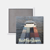 Goederenschip aan de Maas, Rotterdam Magneet (Voorkant / Achterkant)