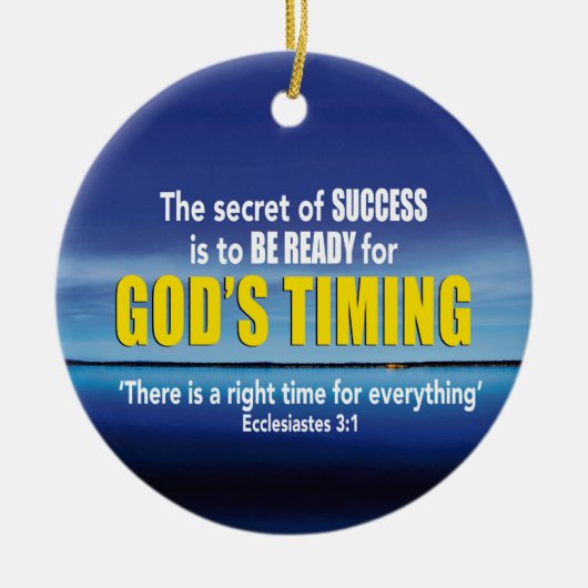 GOEDERENTIMING Christelijk Keramisch Ornament (Voorkant)