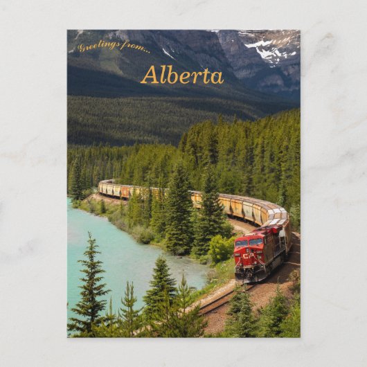 Goederentrein door morants Curve Alberta Briefkaart (Voorkant)