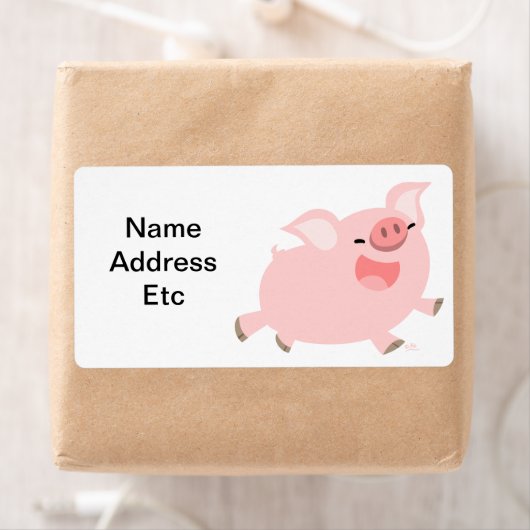 Goedgekeurd Cartoon Verzendlabel Varkens (Insitu)
