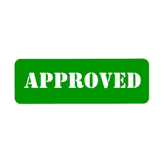 GOEDGEKEURD ETIKET (Voorkant)