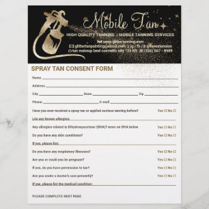 Goedgekeurd formulier Spray Tan Business Plan Flyer