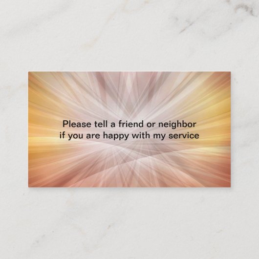 Goedgekeurd massagetherapistisch ontwerp visitekaartje (Achterkant)