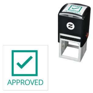 Goedgekeurd vinkje vakje ☑ groen vinkje aangepaste zelfinktende stempel