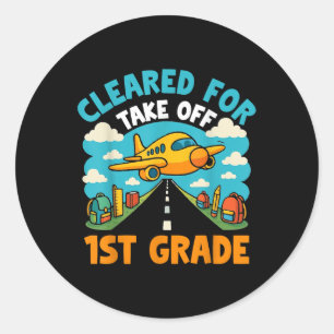 Goedgekeurd voor vertrek eerste dag terug naar sch ronde sticker