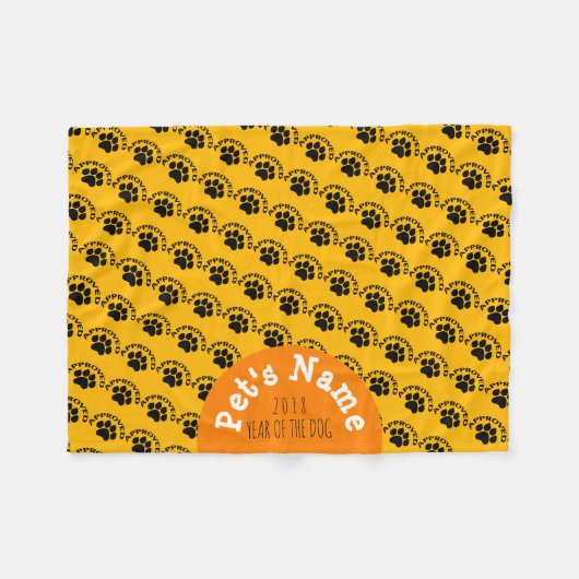 Goedgekeurde Chinese Dog Year 2018 Name Blanket Fleece Deken (Voorkant (Horizontaal))