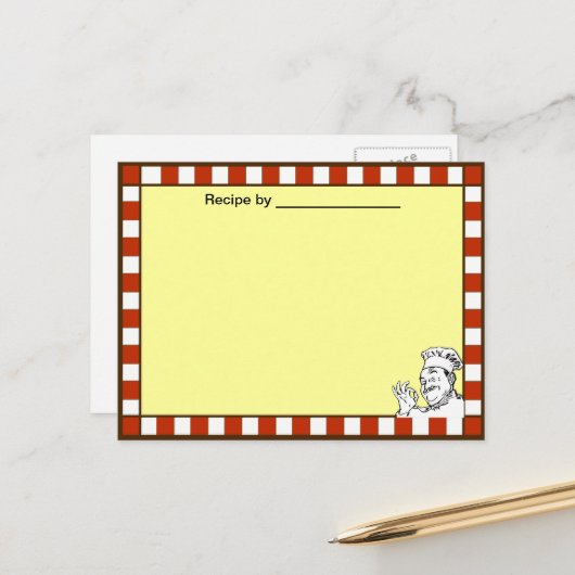 Goedgekeurde creditcard (Recipe Blank Card) Briefkaart (Voorkant / Achterkant in situ)