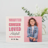 Goedgekeurde foto-aankondiging aankondiging (Staand voorkant)