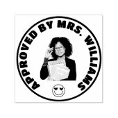 Goedgekeurde Teacher Custom Face Photo Zelfinktende Stempel (Design)