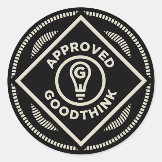 Goedgekeurde wasmachine Goodthink-set Ronde Sticker (Voorkant)