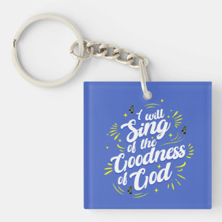 Goedheid van God Typografische Vrolijkheid Sleutelhanger