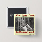 Goedkeuren, Redding, Foster Vierkante Button 5,1 Cm (Voorkant /achterkant)