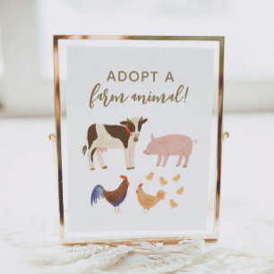 Goedkeuren van een Boerderij voor dieren van Boerd Poster