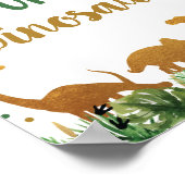 Goedkeuren van een dinosaurusetabel poster (Hoek)