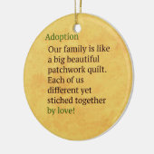 Goedkeuring is een patchwork keramisch ornament (Links)