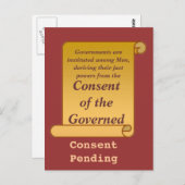 Goedkeuring van de regering briefkaart (Voorkant / Achterkant)