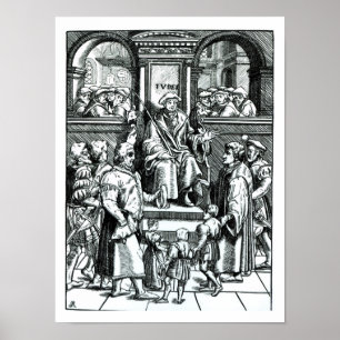 Goedkeuring van wezen in het achtergerechtshof poster