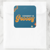 Goedkeuring Vierkante Sticker (Tas)