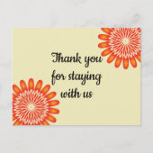 Goedkoop bedankt voor het verblijf vakantiewoning briefkaart (Voorkant)