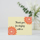 Goedkoop bedankt voor het verblijf vakantiewoning briefkaart (Staand voorkant)