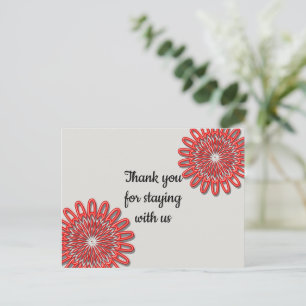 Goedkoop Bedankt voor het verblijf vakantiewoning Briefkaart