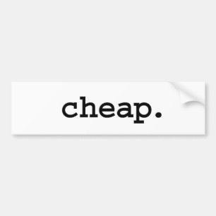 goedkoop. bumpersticker
