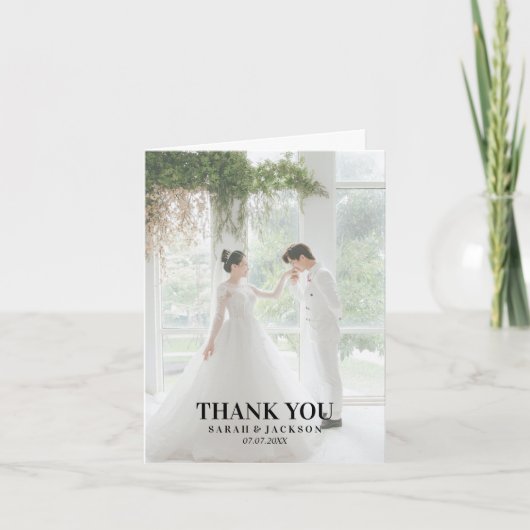 Goedkoop eenvoudig script bedankkaart (Voorkant)