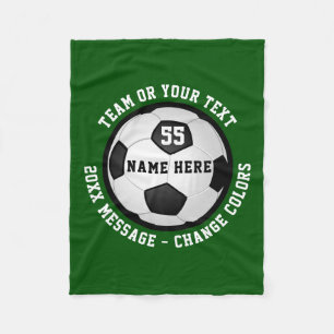 Goedkoop gepersonaliseerd voetbal fleece deken elk