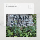 Goedkoop regenwater briefkaart (Voorkant / Achterkant)