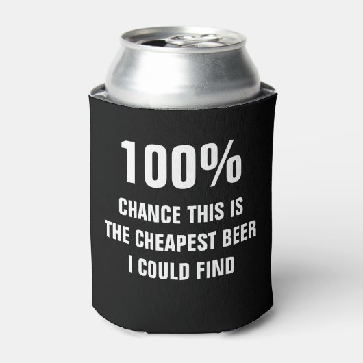Goedkoopste bier dat ik zwart en wit kon vinden blikjeskoeler (Blikje Voorkant)