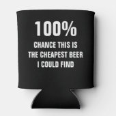 Goedkoopste bier dat ik zwart en wit kon vinden blikjeskoeler (Achterkant)