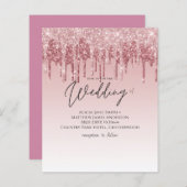 GOEDKOOPSTE Roze Gouden Roze Glitter Bruiloft (Voorkant / Achterkant)