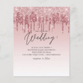 GOEDKOOPSTE Roze Gouden Roze Glitter Bruiloft (Voorkant)