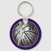 Goedkope Basketbal Sleutelhangers Uw KLEUREN, 4 Te (Achterkant)