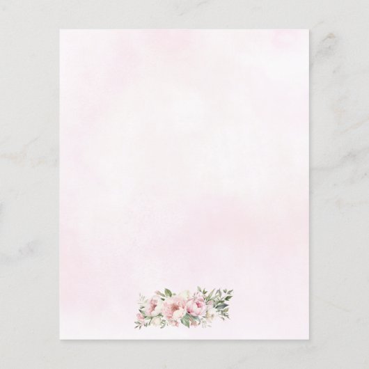 Goedkope Blush Roze Bloemen Prinses Gown Quinceane Flyer (Achterkant)