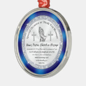 Goedkope Christelijke cadeaus. Bijbelverse Ornamen Metalen Ornament (Links)