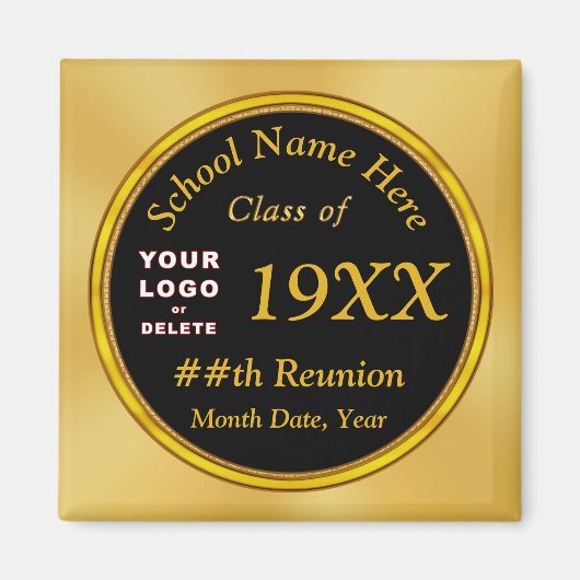Goedkope Class Reunion Gifts, Change Zwart en Goud Magneet (Voorkant)