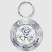 Goedkope Custom, FOTO bruiloft gunsten, bruiloft Sleutelhanger (Achterkant)